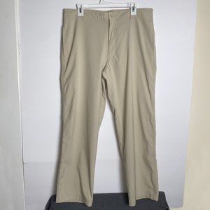 Champion Mens Golf Pants Men's Size 36W X 30L Men Tan Khakis Flat Front